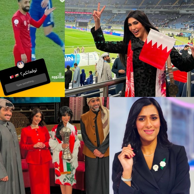 نجمات البحرين يعلن دعمهن للأحمر في نهائي "خليجي 26"