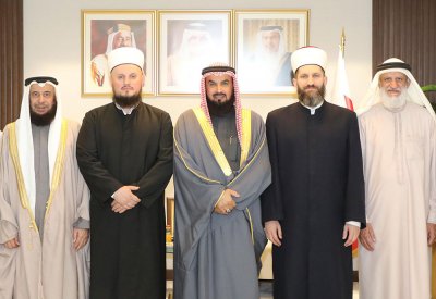 رئيس مجلس الأوقاف السنية يستقبل المفتي العام لإقليم السنجق بجمهورية صربيا