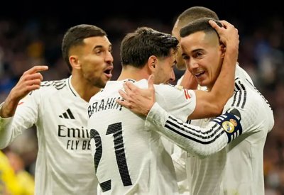ريال مدريد يقفز للصدارة برباعية لاس بالماس