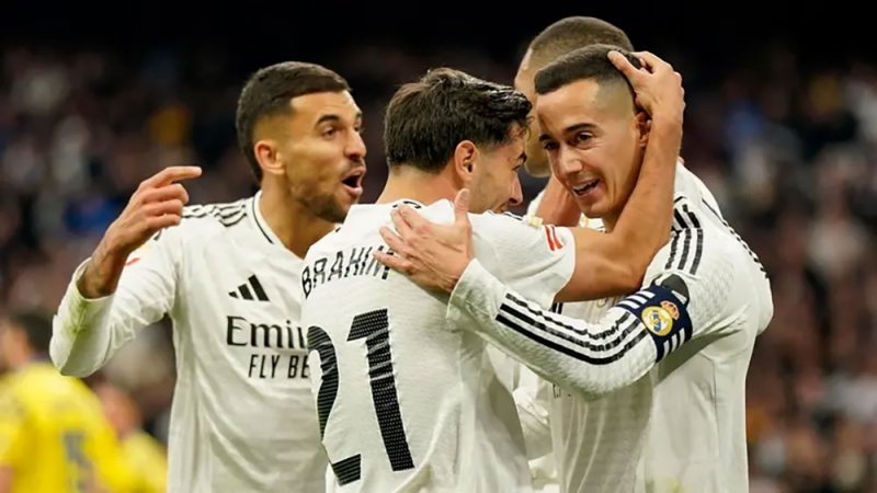 ريال مدريد يقفز للصدارة برباعية لاس بالماس
