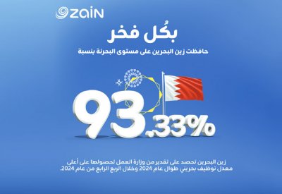 “زين البحرين”.. من أفضل 10 شركات تحقق أعلى معدل توظيف للبحرينيين 2024