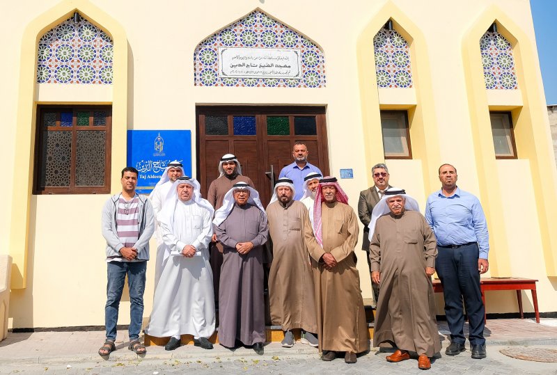 رئيس الأوقاف الجعفرية يفتتح مسجد تاج الدين في منطقة الصالحية