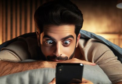 استخدام الهاتف قبل النوم أسوأ من شرب القهوة في الليل