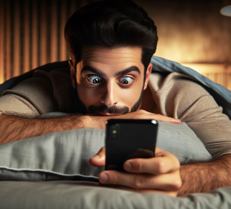 استخدام الهاتف قبل النوم أسوأ من شرب القهوة في الليل