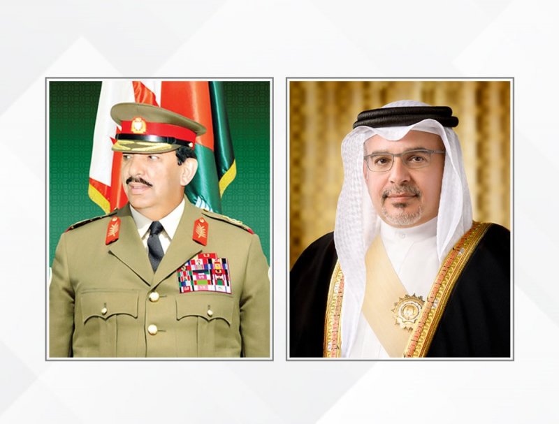 سمو ولي العهد رئيس مجلس الوزراء يتبادل التهاني مع القائد العام في الذكرى الـ57 لتأسيس قوة الدفاع