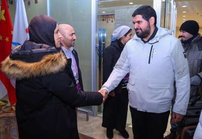سمو الشيخ عيسى بن علي يصل الصين لحضور افتتاح الألعاب الآسيوية الشتوية