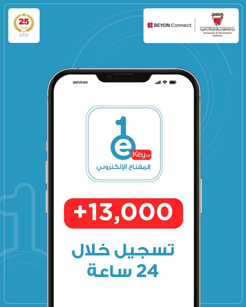 أكثر من 13 ألف عملية تسجيل للمفتاح الإلكتروني المطور خلال يوم واحد من إعلان تدشينه