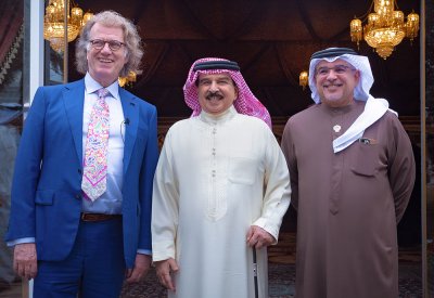 جلالة الملك المعظم يستقبل الموسيقار العالمي أندريه ريو