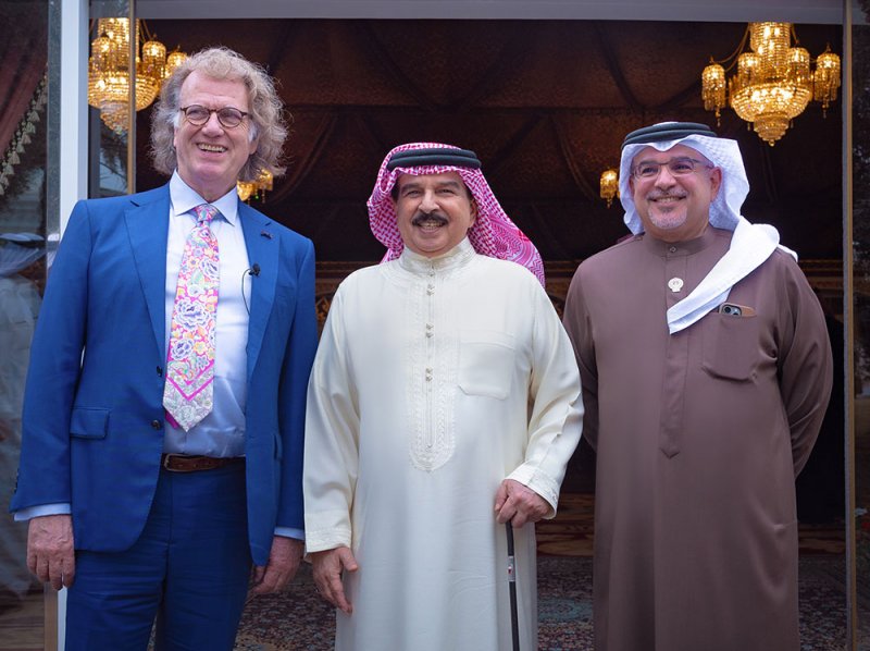 جلالة الملك المعظم يستقبل الموسيقار العالمي أندريه ريو