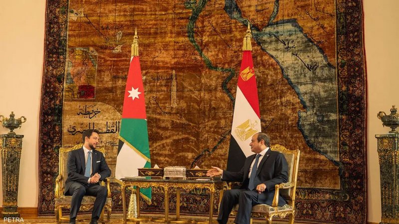 السيسي يلتقي ولي العهد الأردني ويبحثان القضية الفلسطينية