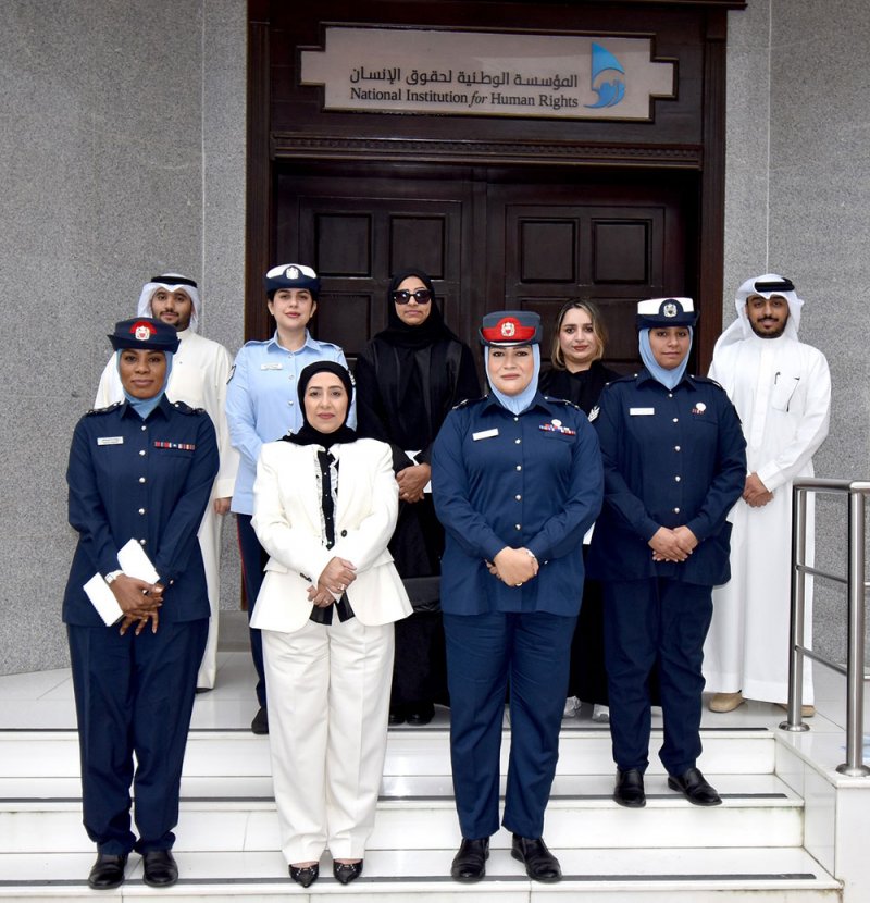 "الوطنية للحقوق" تنظم محاضرة تعريفية لمنتسبي مكتب حماية الأسرة والطفل بمديرية شرطة محافظة المحرق