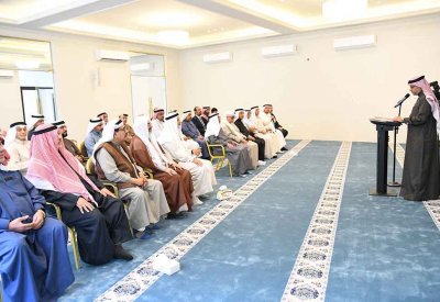 رئيس مجلس الأوقاف الجعفرية يفتتح مسجد الوطية في منطقة سار