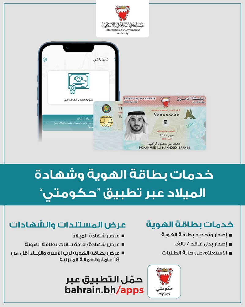 هيئة المعلومات والحكومة الإلكترونية تُعزز سهولة وصول الجمهور إلى خدمات بطاقة الهوية الإلكترونية بتوفيرها عبر تطبيق حكومتي