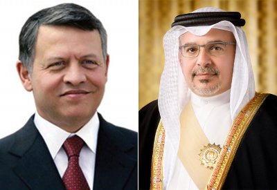 سمو ولي العهد رئيس مجلس الوزراء يتلقى برقية شكر جوابية من العاهل الأردني