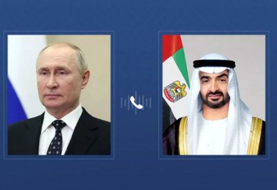 محمد بن زايد وبوتين يبحثان التعاون الثنائي في اتصال هاتفي