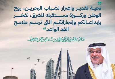 سمو ولي العهد رئيس مجلس الوزراء: شباب البحرين روح الوطن وركيزة مستقبله المشرق