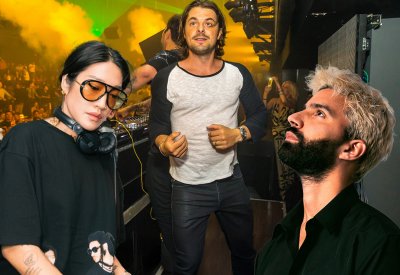 مجموعة من الفنانين والدي. جيه ضمن حفلات فورمولا البحرين