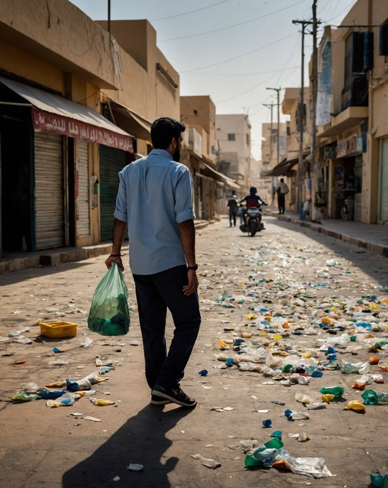 “الهملة الصناعية”  تخلو من حاويات القمامة