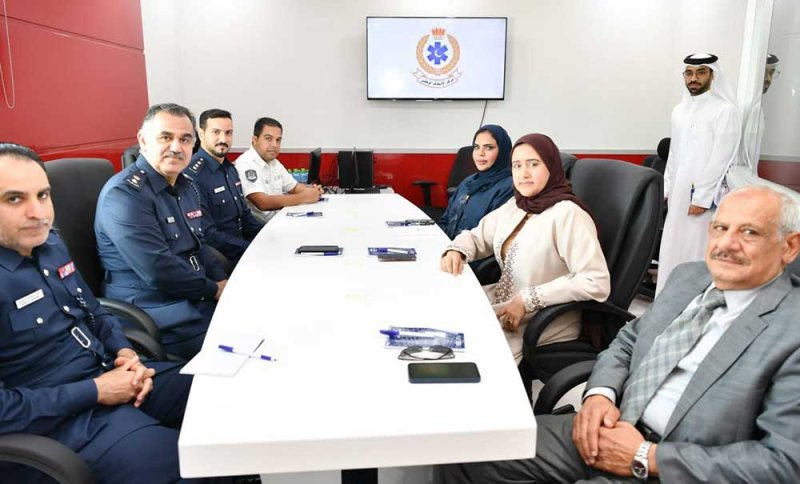 إدارة الأدلة المادية بالنيابة العامة تبحث تعزيز التعاون مع مركز الإسعاف الوطني