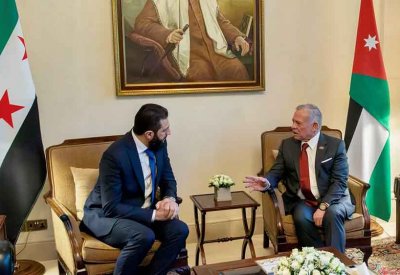 ملك الأردن والشرع يؤكدان أهمية تعزيز الأمن على الحدود