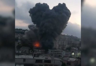 الجيش الإسرائيلي يقصف مبنى جنوبي لبنان
