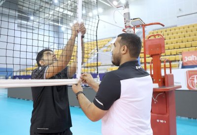 الصالة الرئيسية جاهزة لانطلاقة بطولة كأس الأمم الآسيوية للكرة الطائرة