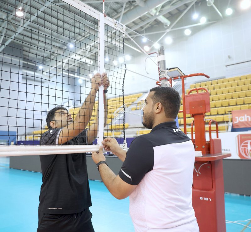 الصالة الرئيسية جاهزة لانطلاقة بطولة كأس الأمم الآسيوية للكرة الطائرة