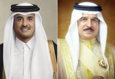جلالة الملك المعظم يهنئ سمو أمير دولة قطر بذكرى توليه مقاليد الحكم