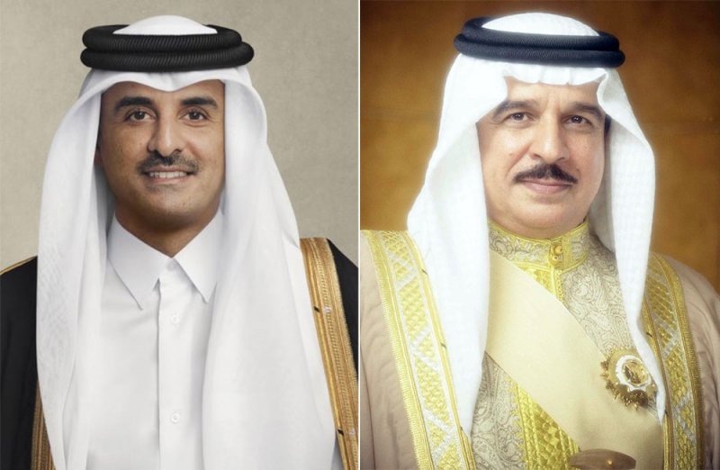جلالة الملك المعظم يهنئ سمو أمير دولة قطر بذكرى توليه مقاليد الحكم
