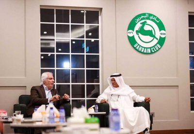 رئيس اتحاد السلة يزور نادي البحرين