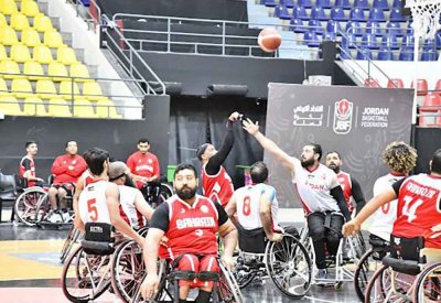 منتخب البحرين لكرة السلة على الكراسي المتحركة يتغلب على الأردن في بطولة غرب آسيا