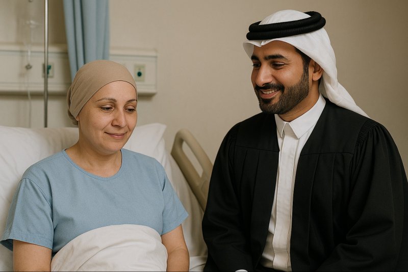 نداء إنساني يُحرّك 12 محامياً للدفاع عن مريضة سرطان