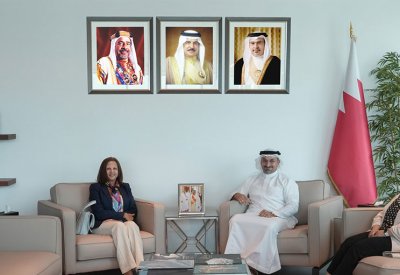وزير الصناعة والتجارة يستقبل القائم بأعمال سفارة الجمهورية اللبنانية لدى مملكة البحرين