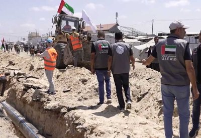 فريق "الفارس الشهم 3" يواصل تنفيذ مشروع شريان الحياة في غزة