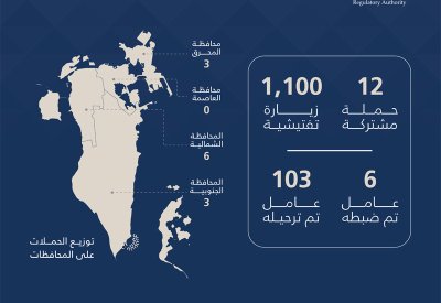 هيئة تنظيم سوق العمل: 1,112 حملة وزيارة تفتيشية.. وترحيل 103 مخالفين خلال أسبوع