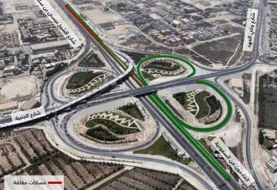 غلق بعض المسارات على شارع الشيخ عيسى بن سلمان