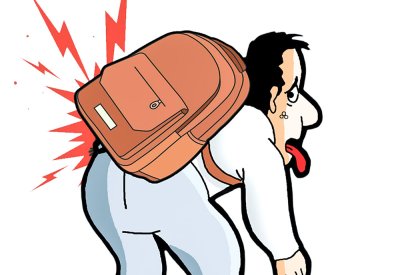 42 % من الطلاب يعانون من آلام الظهر بسبب الحقائب