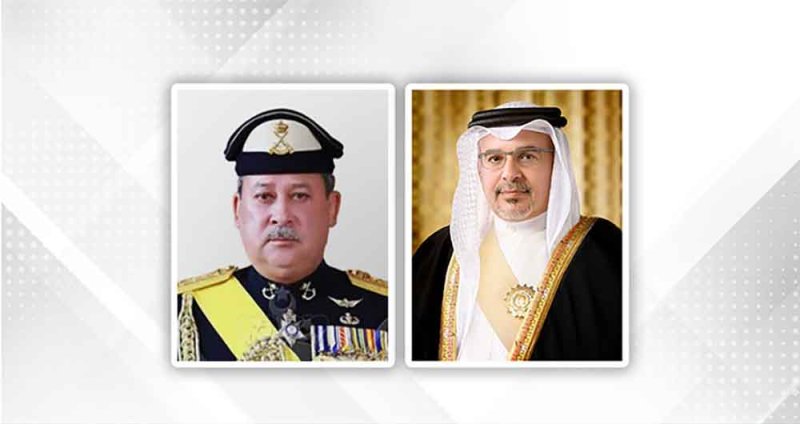 سمو ولي العهد رئيس مجلس الوزراء يهنئ ملك ماليزيا بذكرى العيد الوطني