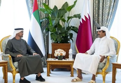 محمد بن زايد لـ أمير قطر: الاعتداء الإسرائيلي على الدوحة يقوض فرص السلام