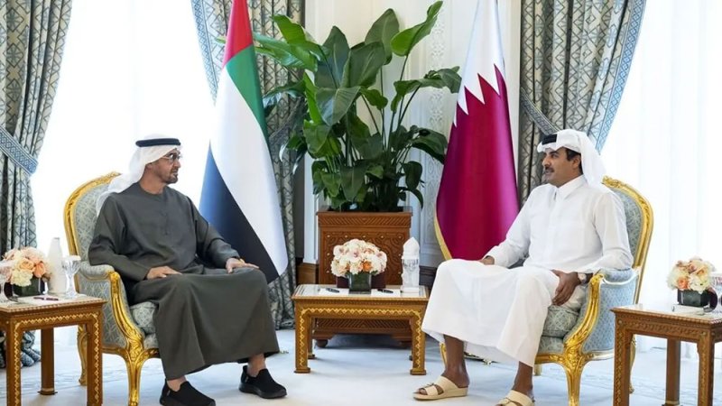 محمد بن زايد لـ أمير قطر: الاعتداء الإسرائيلي على الدوحة يقوض فرص السلام