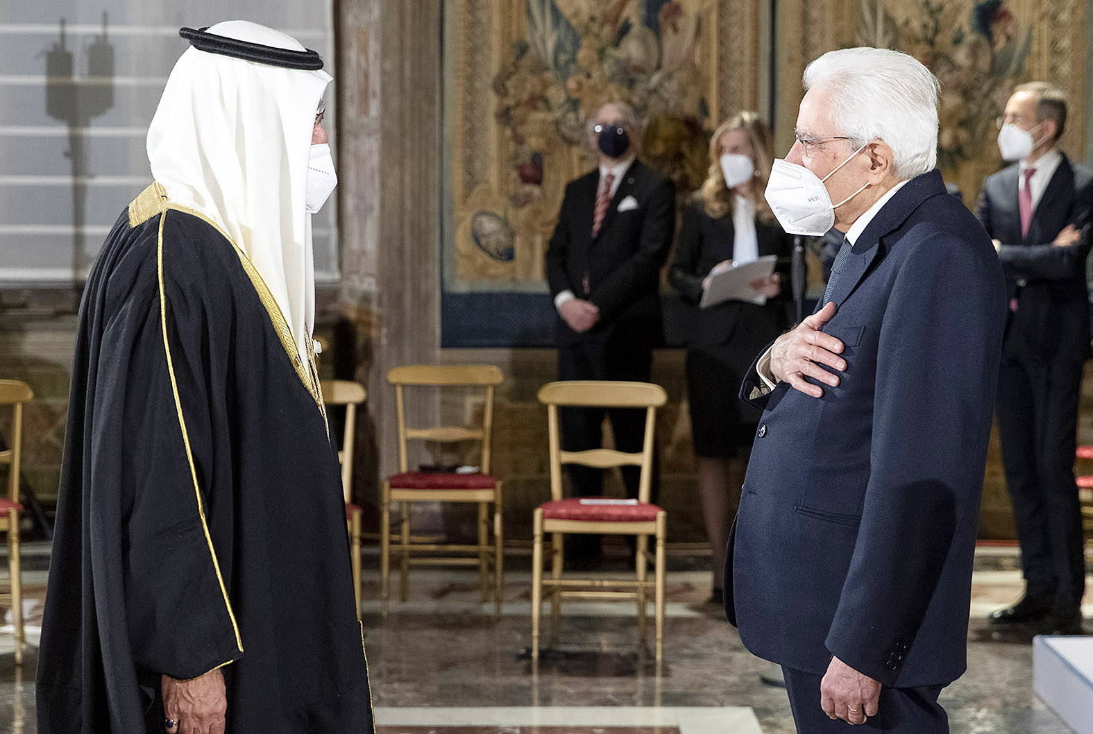 رئيس الجمهورية الإيطالية يستقبل سفير مملكة البحرين السابق لدى روما في ديسمبر 2021