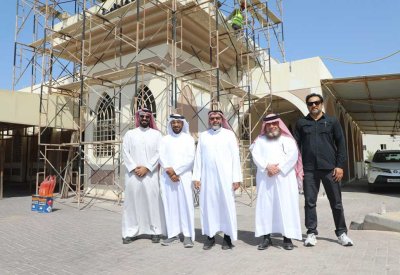 مدير عام الأوقاف السنية يتفقد سير أعمال الصيانة في جامع فاطمة بنت الرسول بمدينة حمد