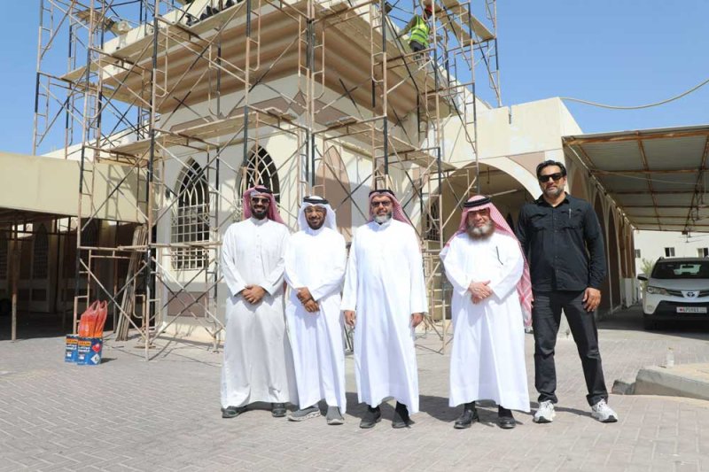 مدير عام الأوقاف السنية يتفقد سير أعمال الصيانة في جامع فاطمة بنت الرسول بمدينة حمد