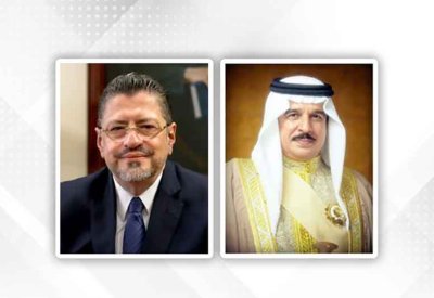 جلالة الملك المعظم يهنئ رئيس جمهورية كوستاريكا بذكرى الاستقلال