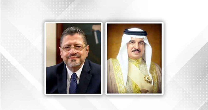 جلالة الملك المعظم يهنئ رئيس جمهورية كوستاريكا بذكرى الاستقلال