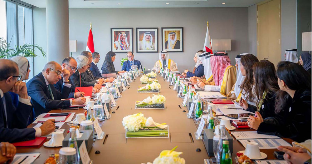 جانب من اجتماع اللجنة الحكومية البحرينية المصرية للتعاون التجاري والاقتصادي والعلمي والتكنولوجي بالمنامة في فبراير 2025