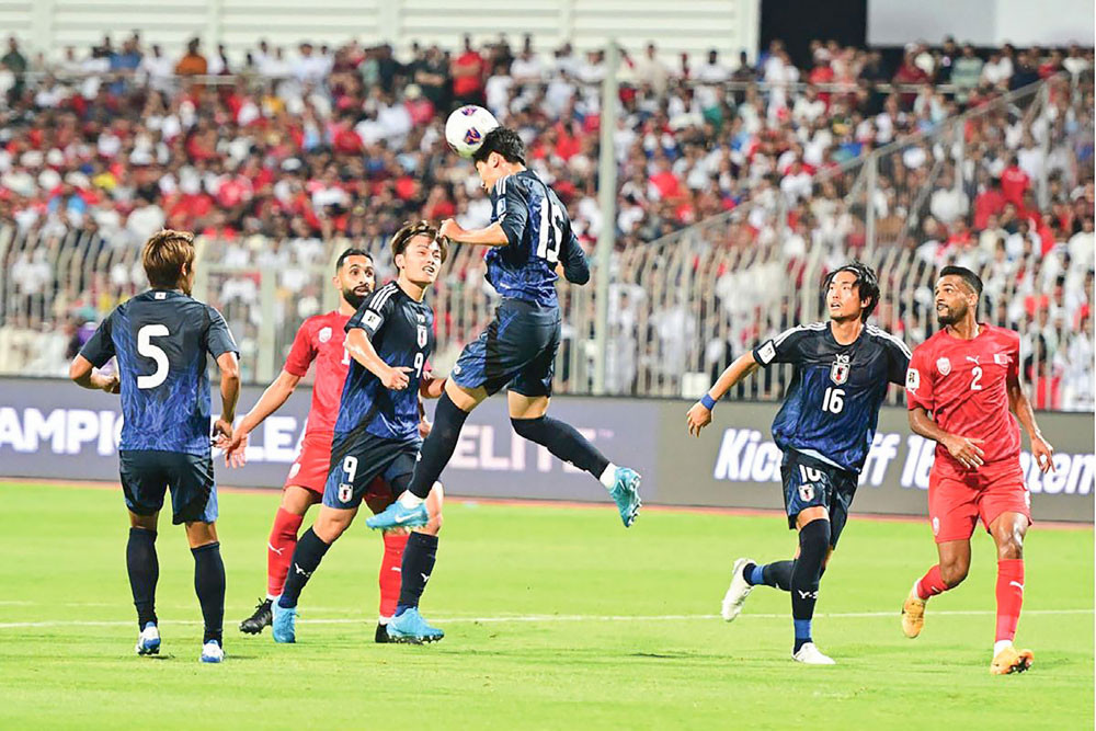 مباراة للمنتخب البحريني مع نظيره الياباني في 2024