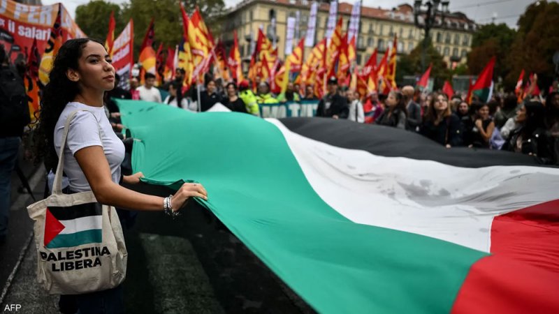 تضامنا مع غزة.. مظاهرات وإضرابات تشل إيطاليا