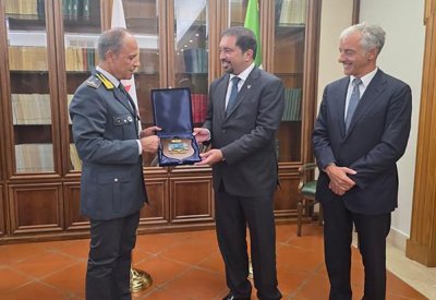 رئيس الجمارك يزور جهاز حماية الأموال الإيطالي ويلتقي بالمبعوث الخاص لمشروع اتفاقية الممر الاقتصادي