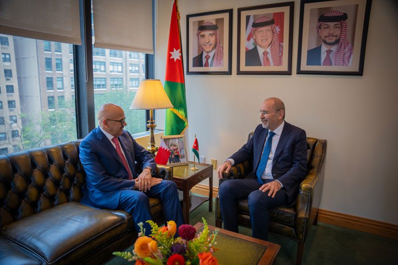 وزير الخارجية يلتقي نائب رئيس الوزراء وزير الخارجية وشؤون المغتربين بالمملكة الأردنية الهاشمية